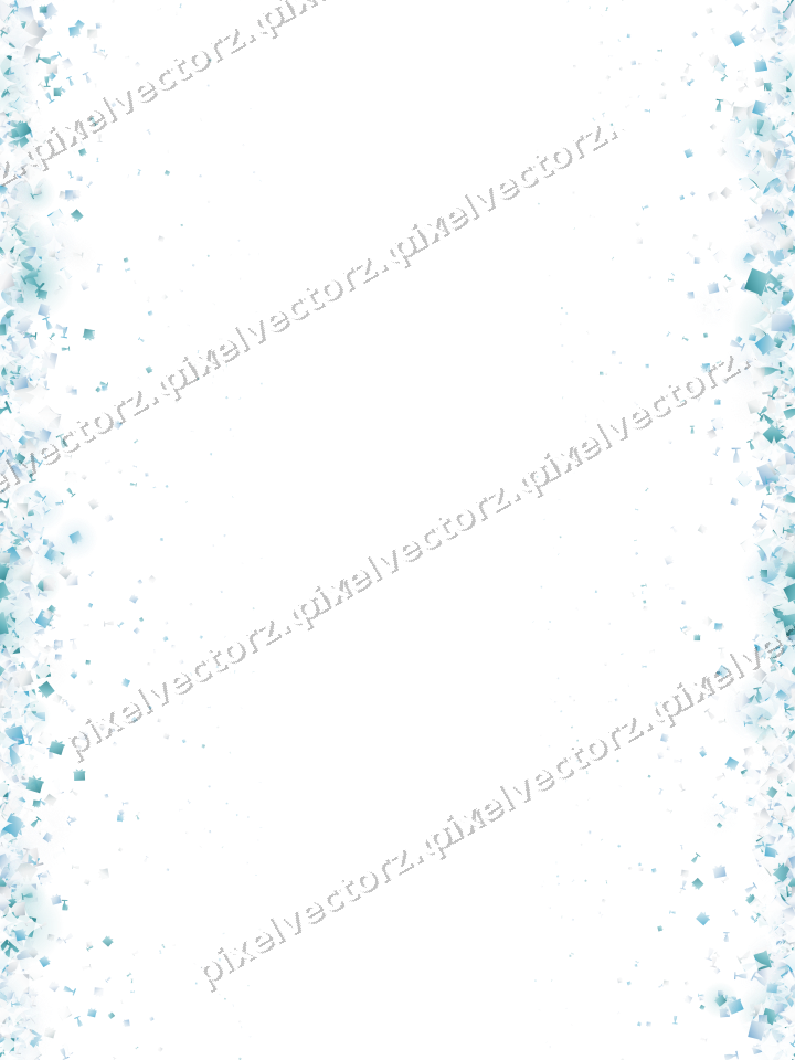 Seamless glitter border in cyan on a transparent background