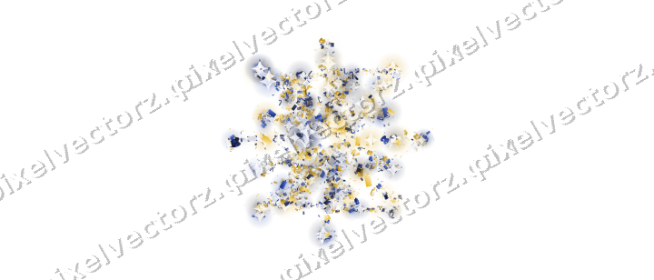 Seamless glitter firework in amber on a transparent background