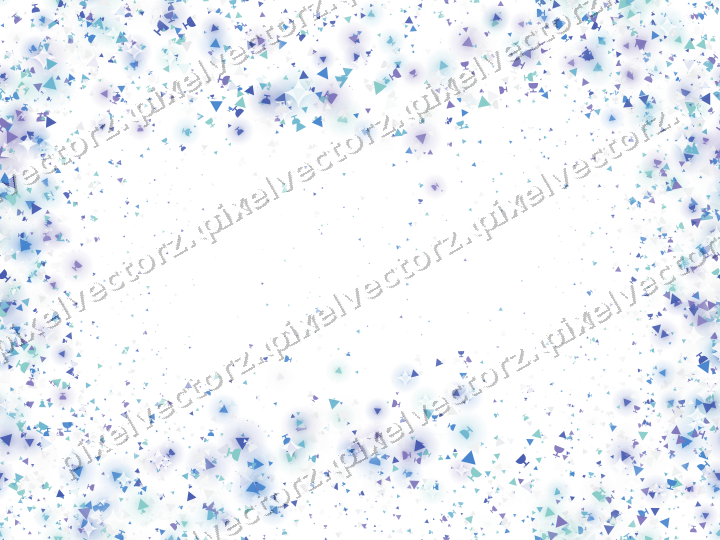 Seamless glitter wreath in blue and cyan on a transparent background