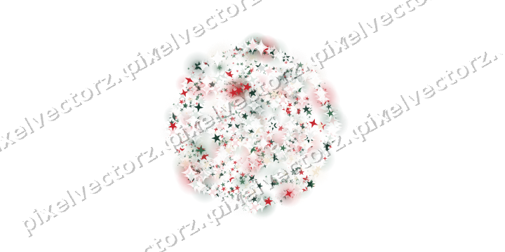 Seamless glitter spider web of stars on a transparent background