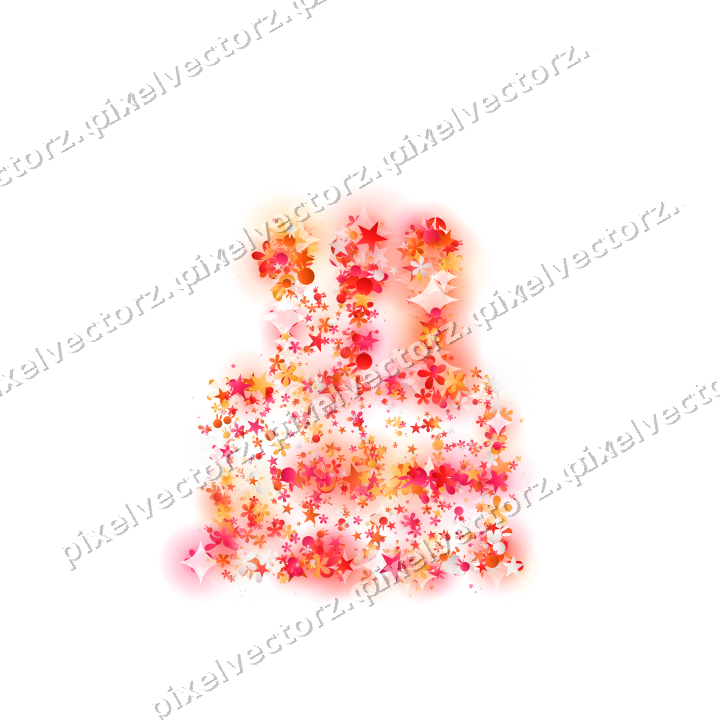 Seamless glitter birthday cake in red on a transparent background