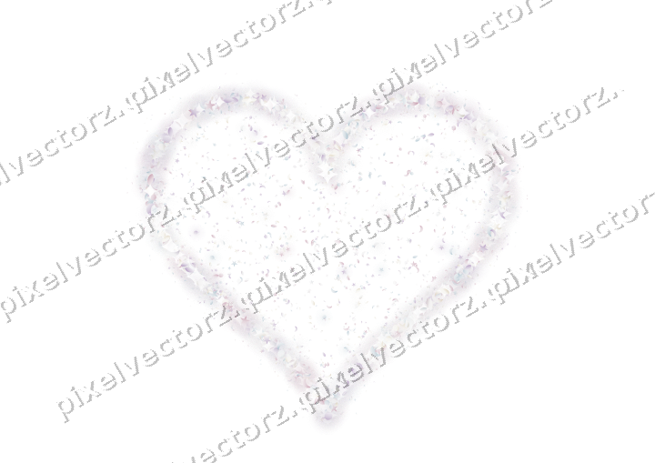 Seamless glitter heart in pale pink on a transparent background