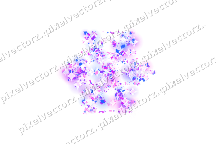 Seamless glitter snowflake in purple on a transparent background