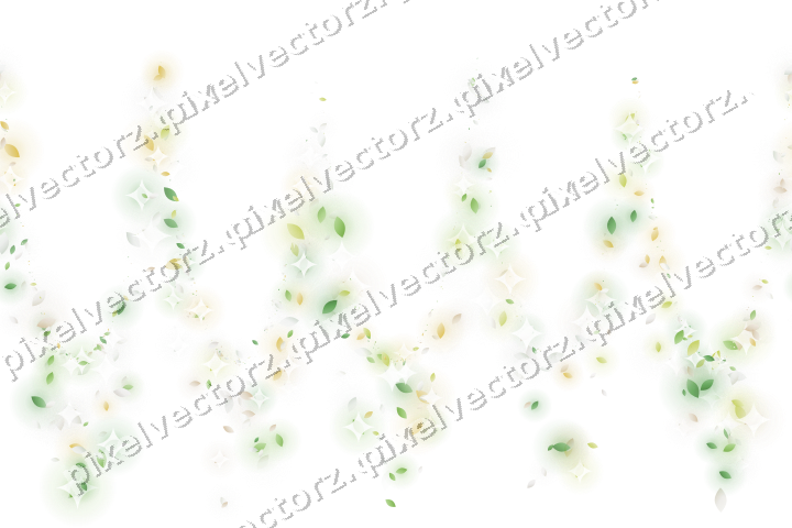Seamless glitter garland of droplets on a transparent background