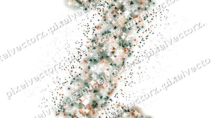 Seamless glitter band of triangles on a transparent background