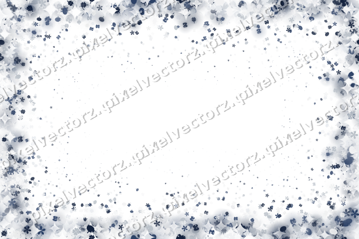 Seamless glitter vignette in dark blue on a transparent background