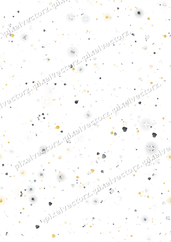 Seamless glitter scatter in amber and grey on a transparent background