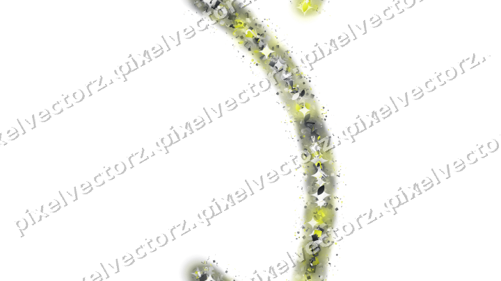 Seamless glitter arc in yellow and grey on a transparent background
