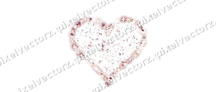 Seamless glitter heart in dark pink on a transparent background