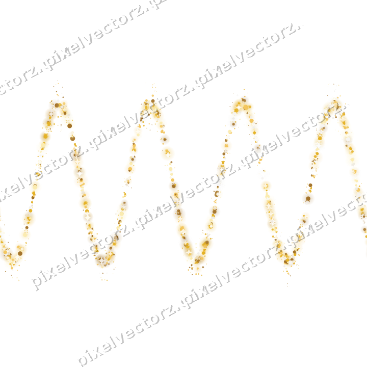 Seamless glitter wave on a transparent background