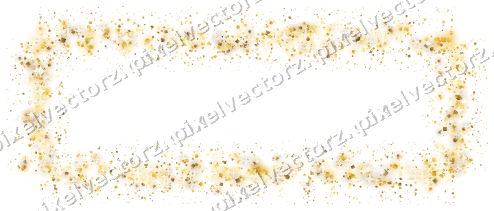Seamless glitter frame on a transparent background