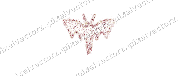 Seamless glitter bat of stars and pumpkins on a transparent background