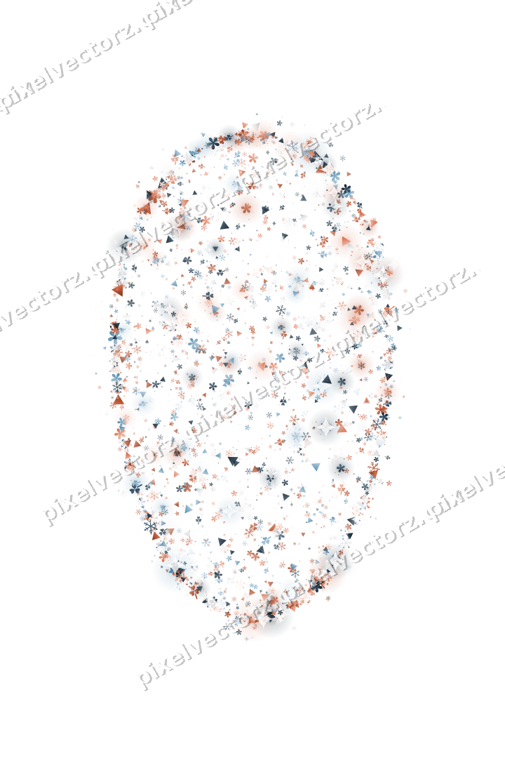 Seamless glitter easter egg in orange on a transparent background