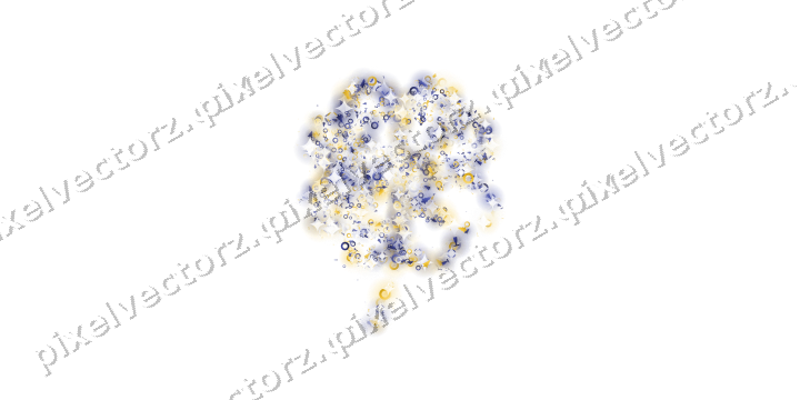 Seamless glitter clover leaf in dark blue on a transparent background