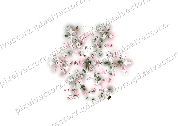 Seamless glitter snowflake in pink on a transparent background