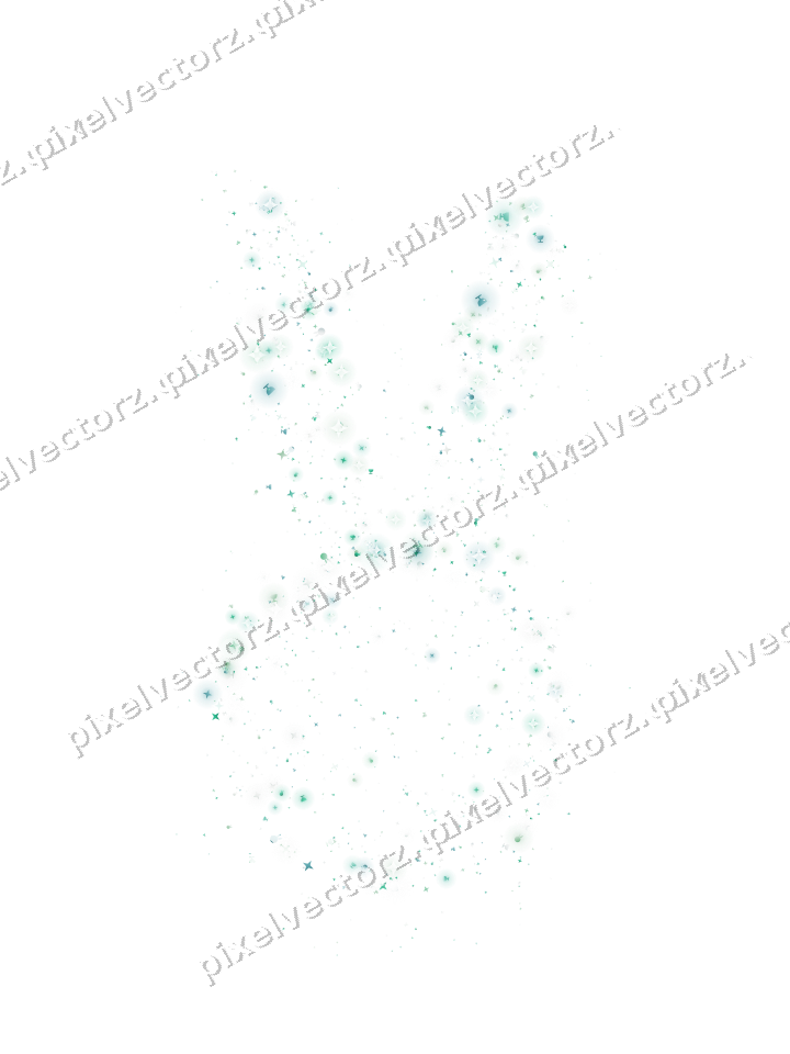 Seamless glitter easter bunny in green on a transparent background