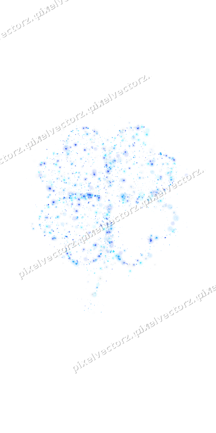 Seamless glitter four leaf clover of bells on a transparent background