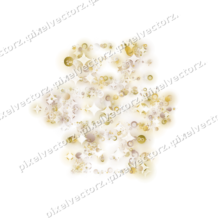 Seamless glitter snowflake in amber on a transparent background