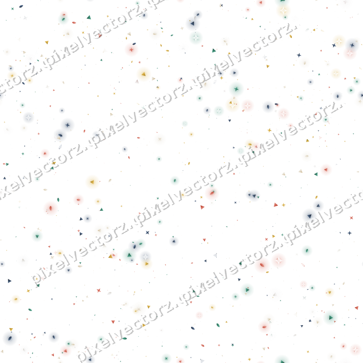 Seamless glitter scatter in amber on a transparent background