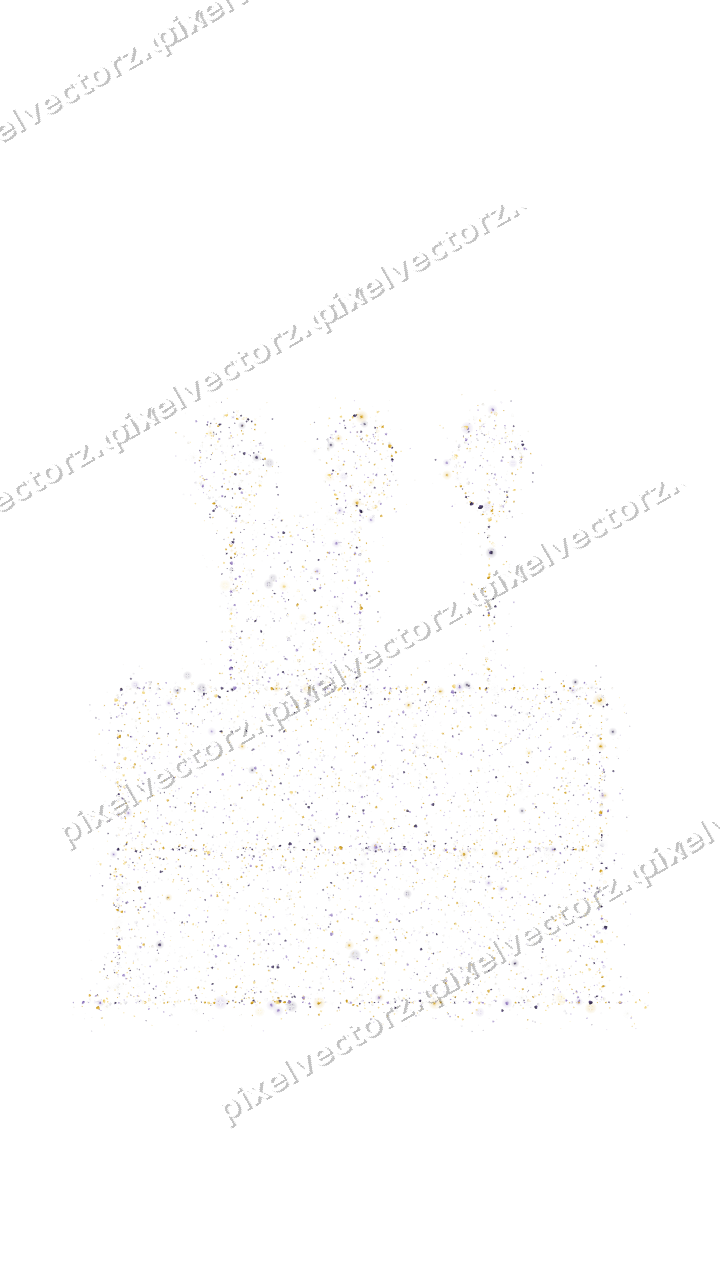 Seamless glitter birthday cake in amber on a transparent background