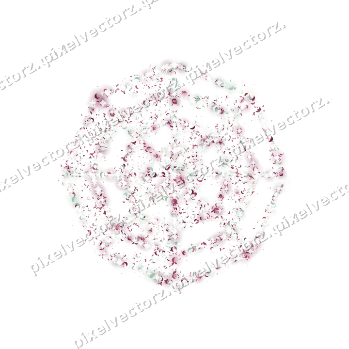 Seamless glitter spider web of crescents on a transparent background