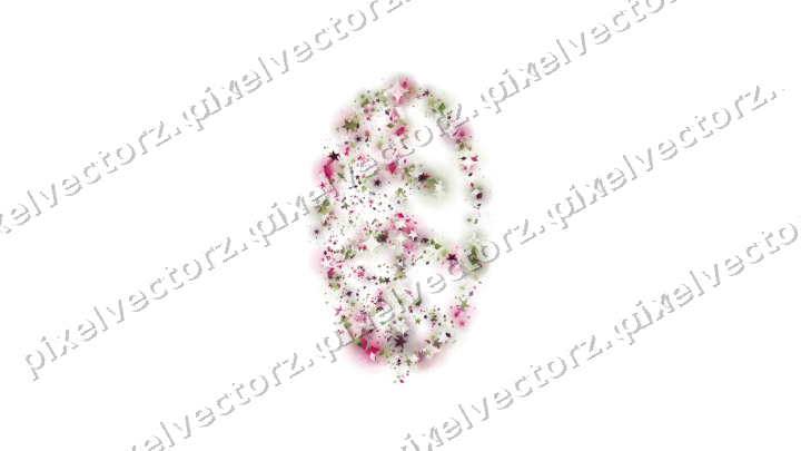 Seamless glitter leaf in lime and pink on a transparent background