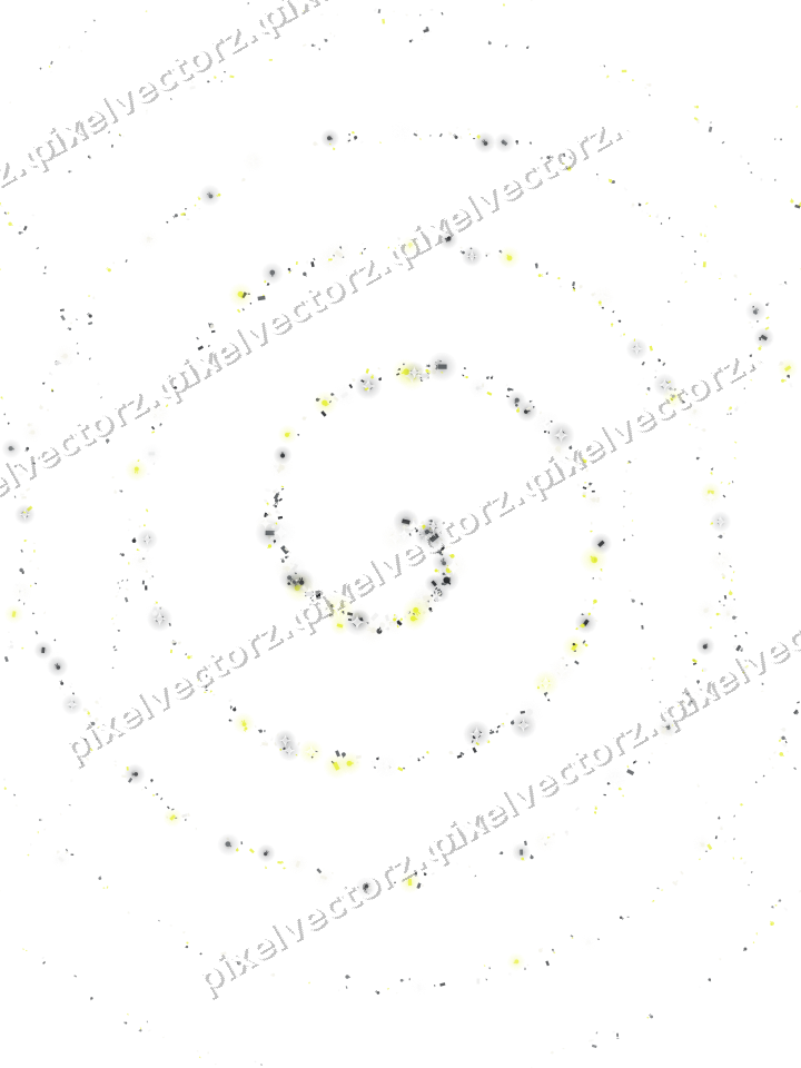 Seamless glitter spiral in yellow and grey on a transparent background