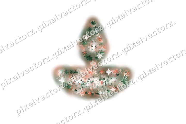 Seamless glitter diya lamp in dark green on a transparent background