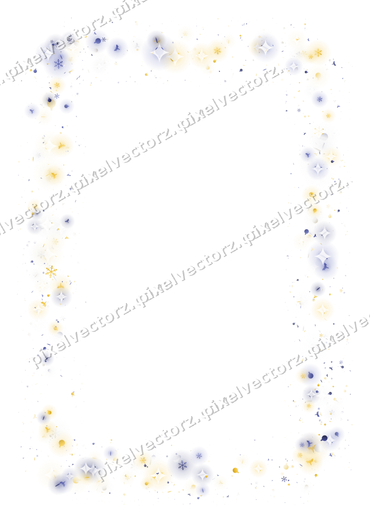Seamless glitter frame in dark blue on a transparent background