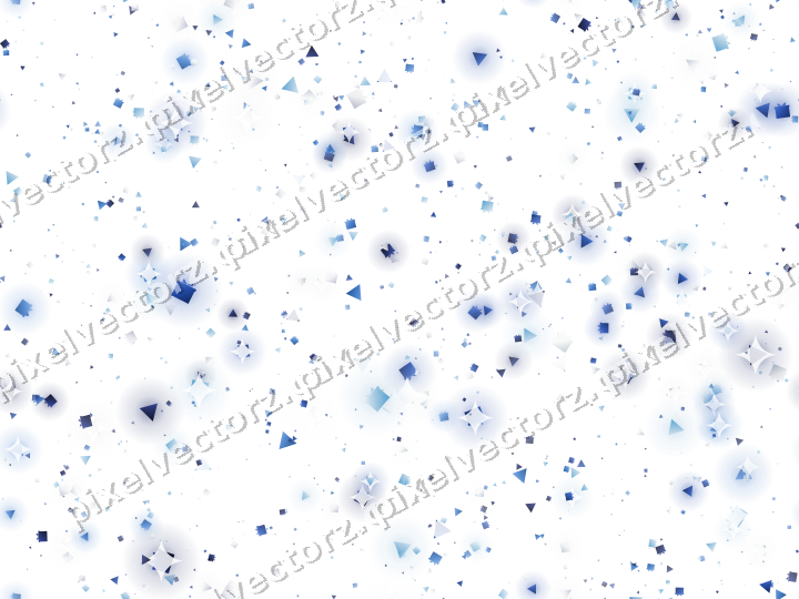 Seamless glitter scatter in blue and cyan on a transparent background