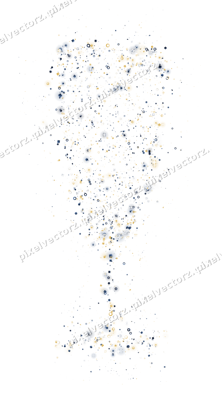 Seamless glitter champagne flute on a transparent background