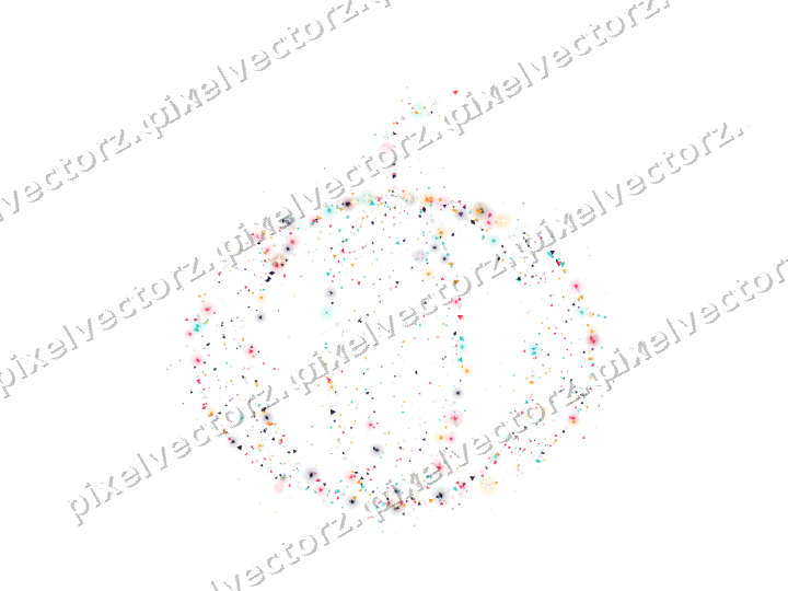 Seamless glitter pumpkin in pink and amber on a transparent background