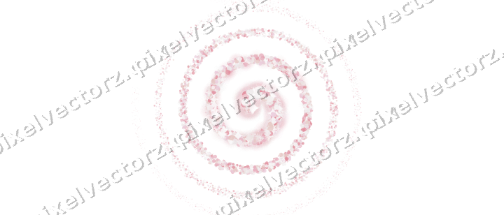 Seamless glitter spiral in pale pink on a transparent background