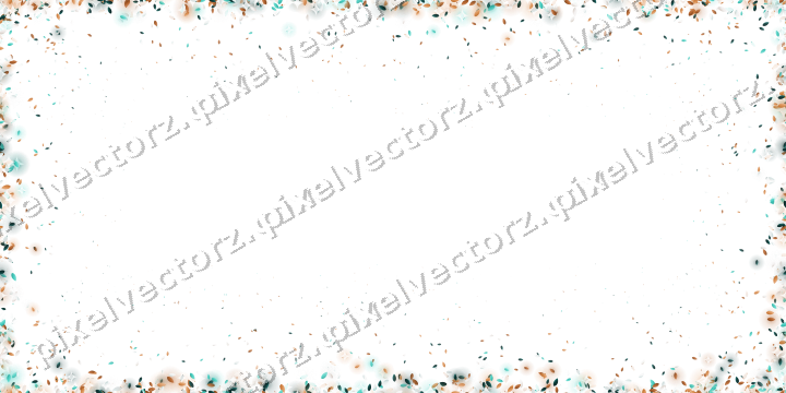 Seamless glitter border of leaves on a transparent background