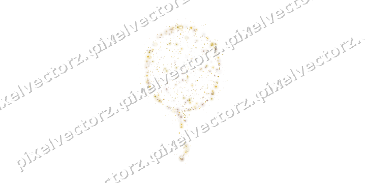 Seamless glitter balloon in amber on a transparent background