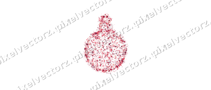 Seamless glitter bauble of hearts in pink on a transparent background