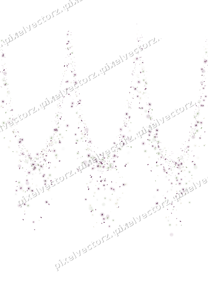 Seamless glitter garland of confetti on a transparent background