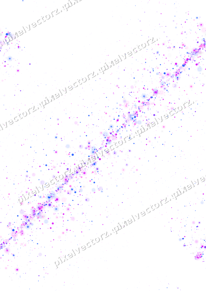 Seamless glitter band in purple and blue on a transparent background