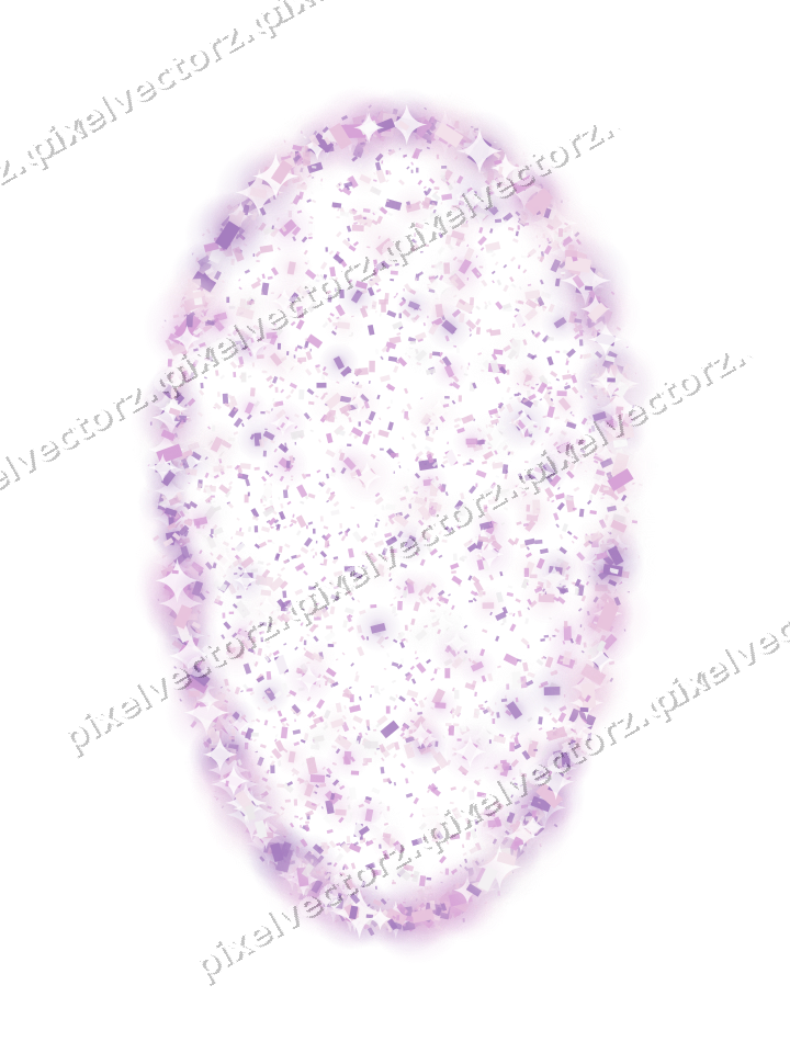 Seamless glitter easter egg of confetti on a transparent background