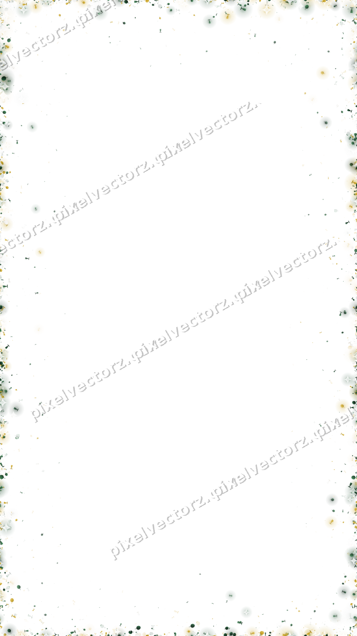 Seamless glitter border in dark green on a transparent background