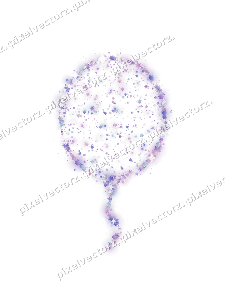 Seamless glitter balloon of stars on a transparent background