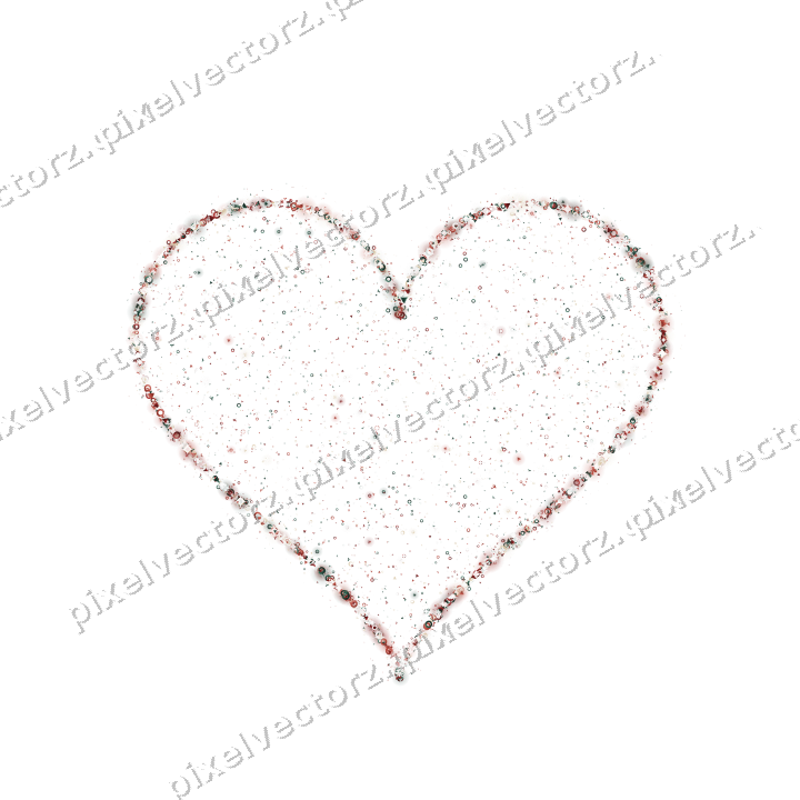 Seamless glitter heart of bats and rings on a transparent background