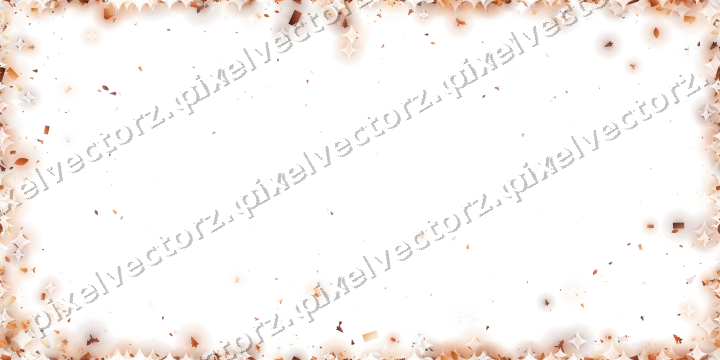 Seamless glitter border on a transparent background