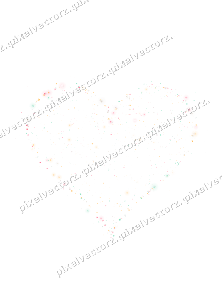 Seamless glitter heart in pale pink on a transparent background