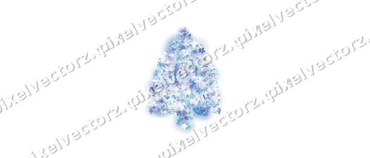 Seamless glitter bell in blue and cyan on a transparent background