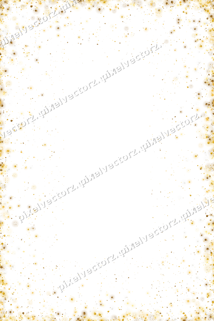 Seamless glitter vignette of baubles on a transparent background