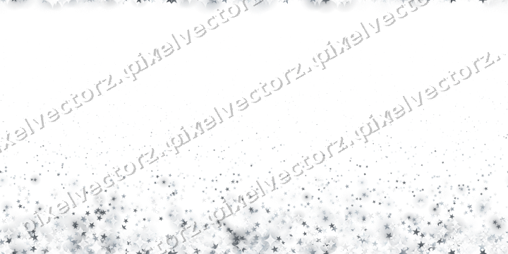 Seamless rising glitter of stars on a transparent background