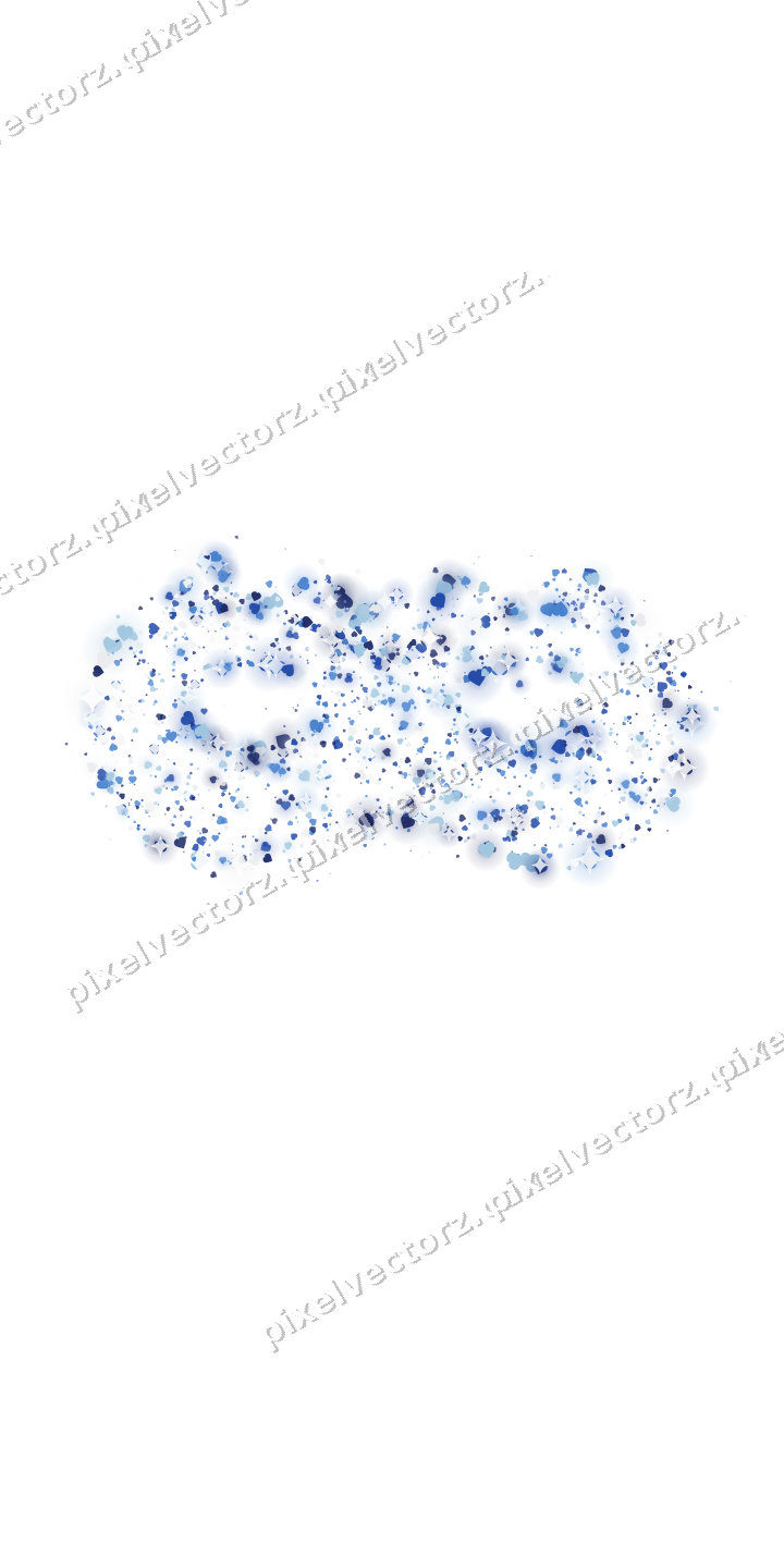 Seamless glitter carnival mask of hearts on a transparent background