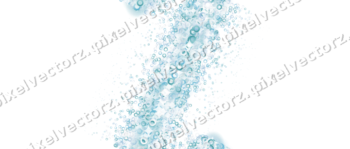 Seamless glitter band of rings in cyan on a transparent background