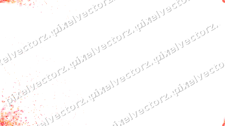 Seamless glitter corner in red and orange on a transparent background